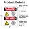 Signmission Formaldehyde Irritant Hazard Bilingual Danger Sign, Vinyl Decal, 3.5in W x 5in L, 2PK OS-2PACK-DS-D-35-VS-1266 - alternate 4